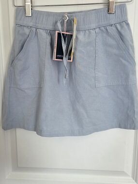 Andy & Evan Light Blue Drawstring Skirt